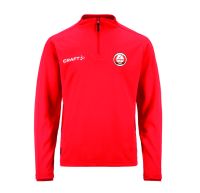 KV Wordt Kwiek Half zip Kids rood en zwart