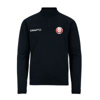 KV Wordt Kwiek Half zip Kids rood en zwart