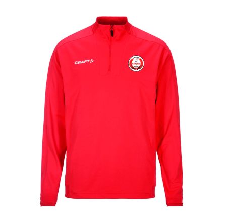 KV Wordt Kwiek Half zip Heren rood en zwart